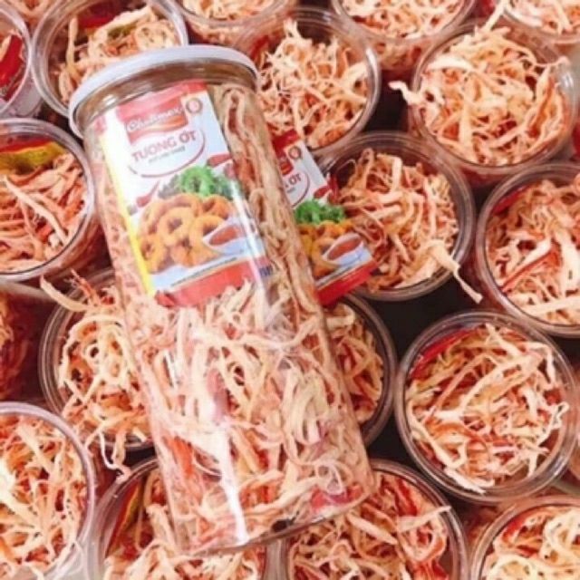 Khô Mực Sợi Hấp Dừa 250g Siêu Ngon