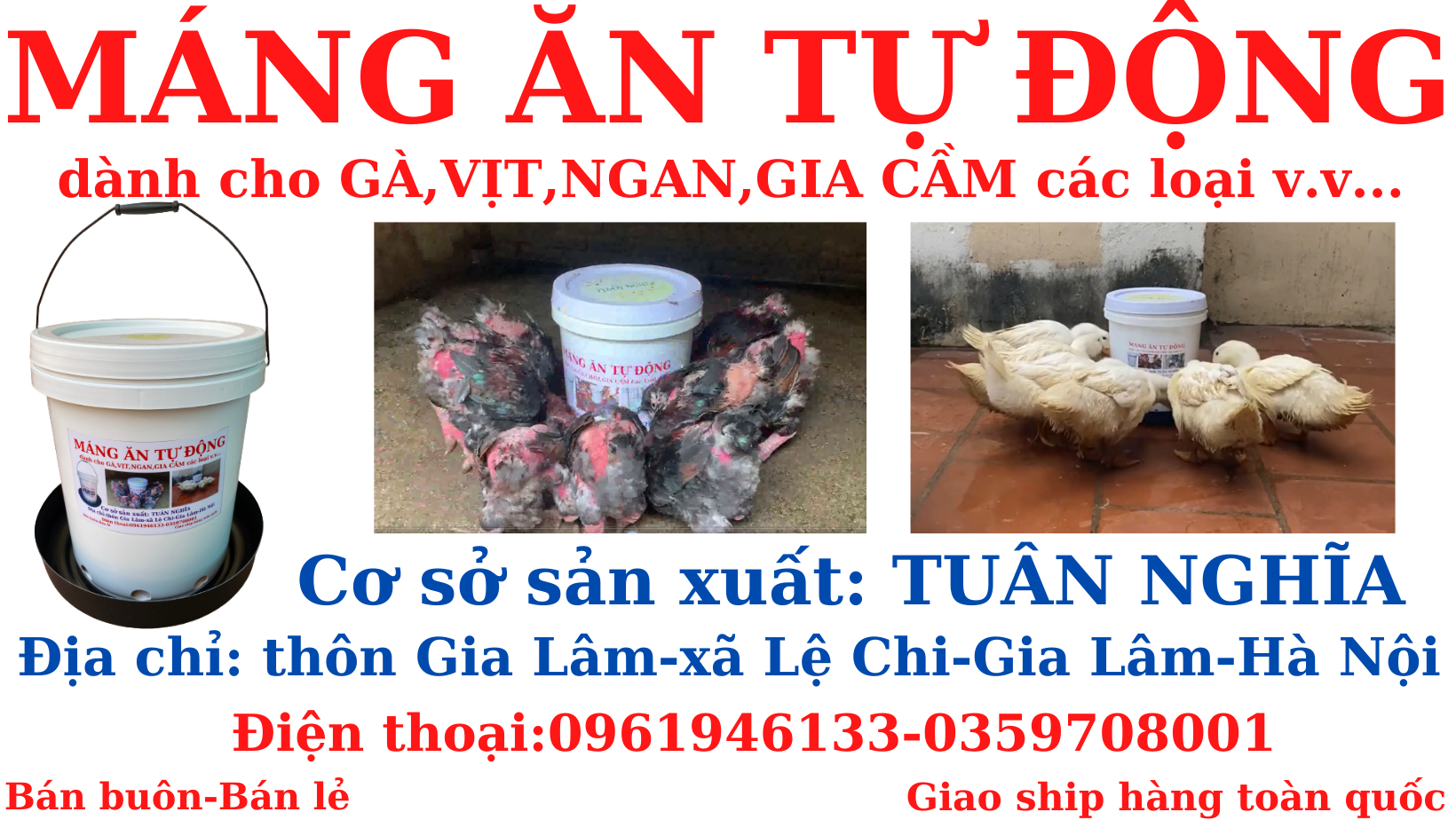 Máng ăn tự động cho Gà,Vịt,Ngan dùng hiệu quả nhất.
