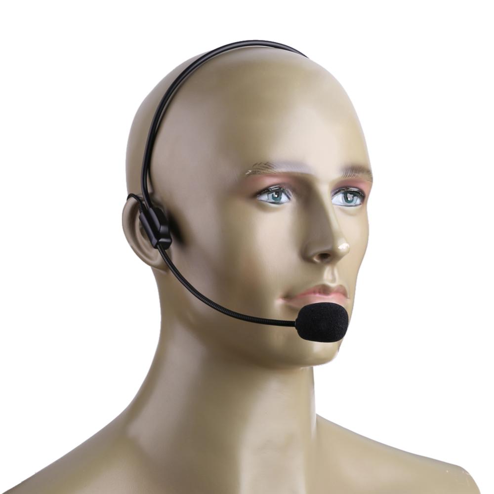 3.5mm Plug Guide Lecture Speech Headset Mic Voice Amplifiers Portable Guide Lecture Speech Microphone Lightweight Over Head for Teaching Meeting