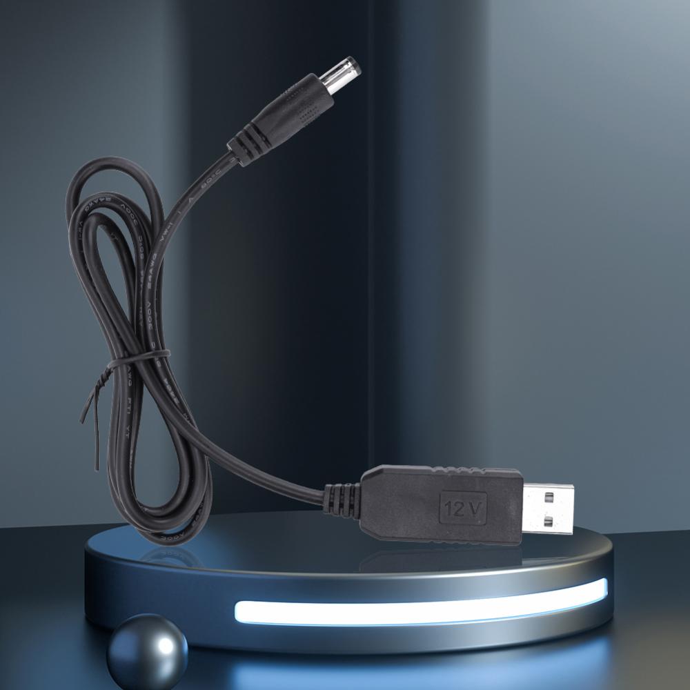 USB Power Boost Line DC To DC 5V/9V/12V USB Voltage Boost Converter Cable 2.1x5.5mm Plug