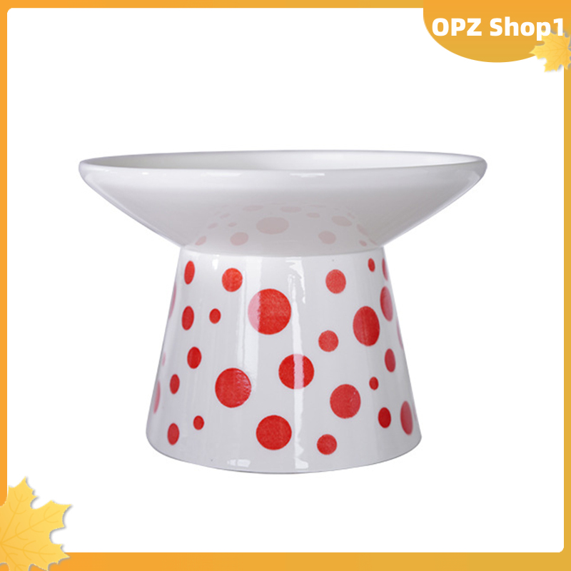 Cat Raised Ceramic Bowl Extra Wide Large Capacity Anti-Overturning Beard Friendly Food Water Bowls For Dry Wet Food