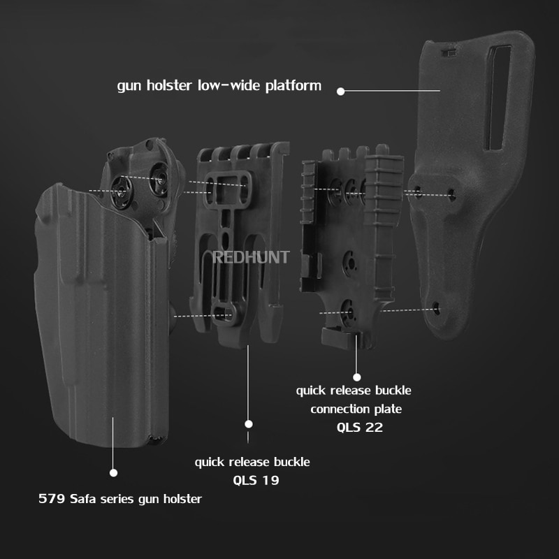 QLS 19 & 22 Set Holster Quick Locking System Kit Duty Receiver Plate Platform Locking Fork 9 Packs Installing Screw