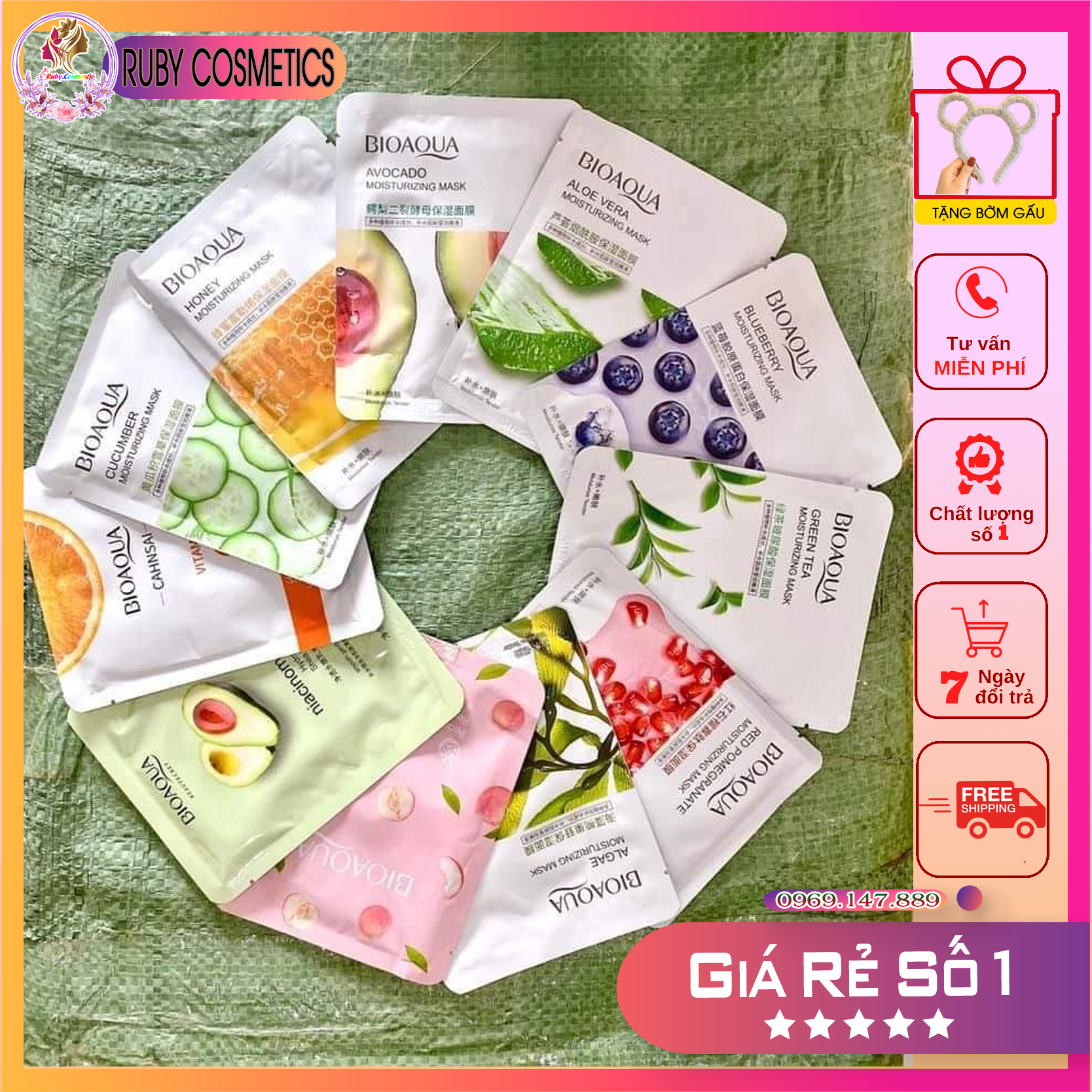 Combo 30 miếng mặt nạ dưỡng da (Mix nhiều mẫu)