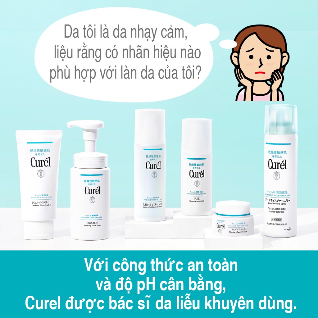Combo gội xả cấp ẩm chuyên sâu Curél (Gội 420ml + Xả 420ml)