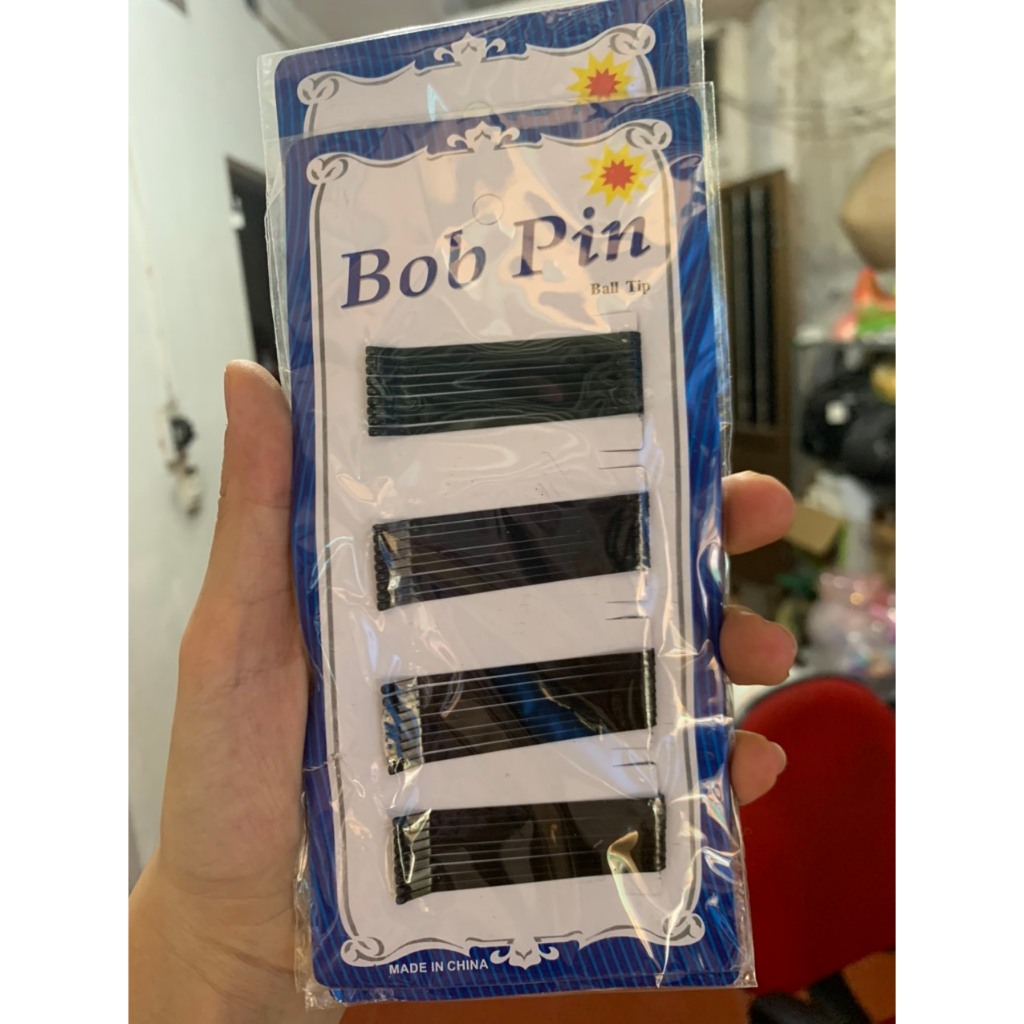 1 vỉ cặp tách đen ; cặp tóc mái nhiều màu