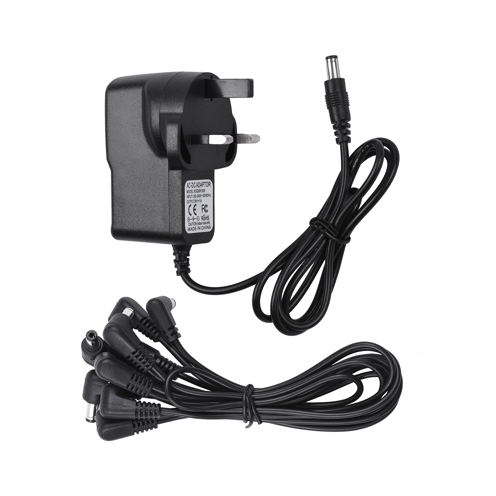 [okoogee]Guitar Effect Pedal Power Supply Adapter with 8 Ways Daisy Chain Cable Power Line Right Angle