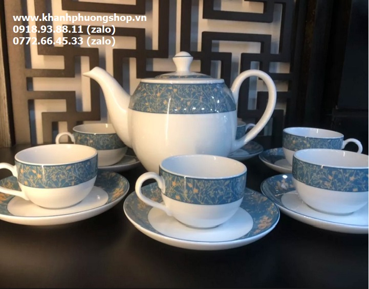 Bộ ấm trà gốm sứ Minh Long - bộ ấm trà sứ Minh Long