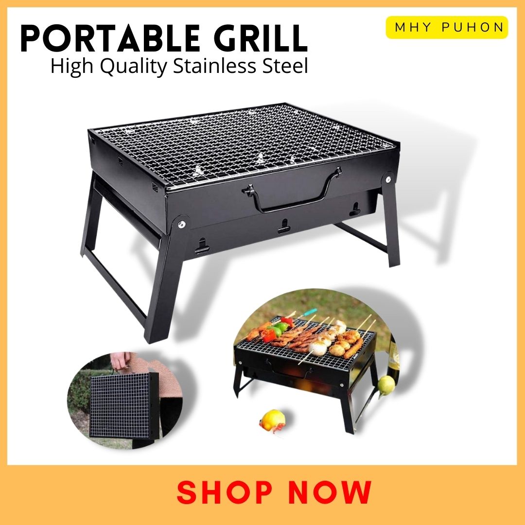 HIGH QUALITY Portable Folding Barbecue Grill Stainless Steel Outdoor