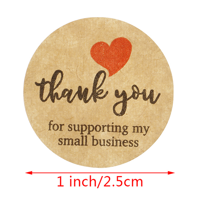 500pcs Thank You Stickers Seal Labels Round Paper Label sticker for ...