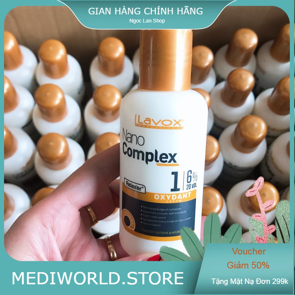 ( Oxy Thơm ) Oxy Trợ Nhuộm Tóc Lavox Nano Complex 100ml ( 6%, 9%, 12% ), Pha Cùng Thuốc Nhuộm Tóc