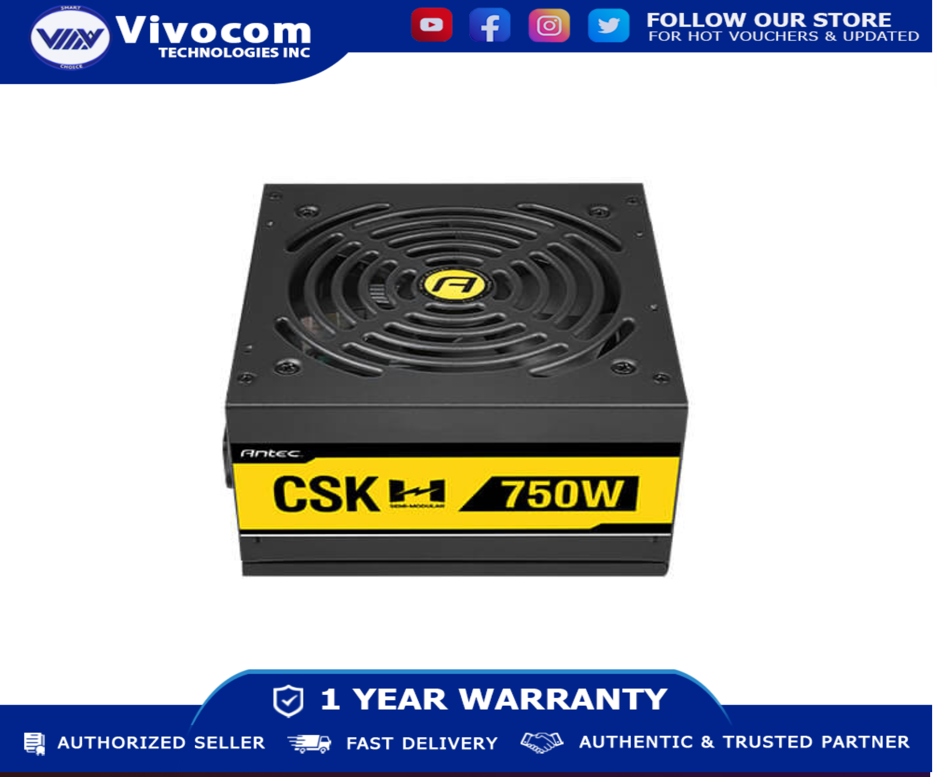 ANTEC CSK750H Bronze 750w 80+ SemiModular Power Supply Units Lazada PH