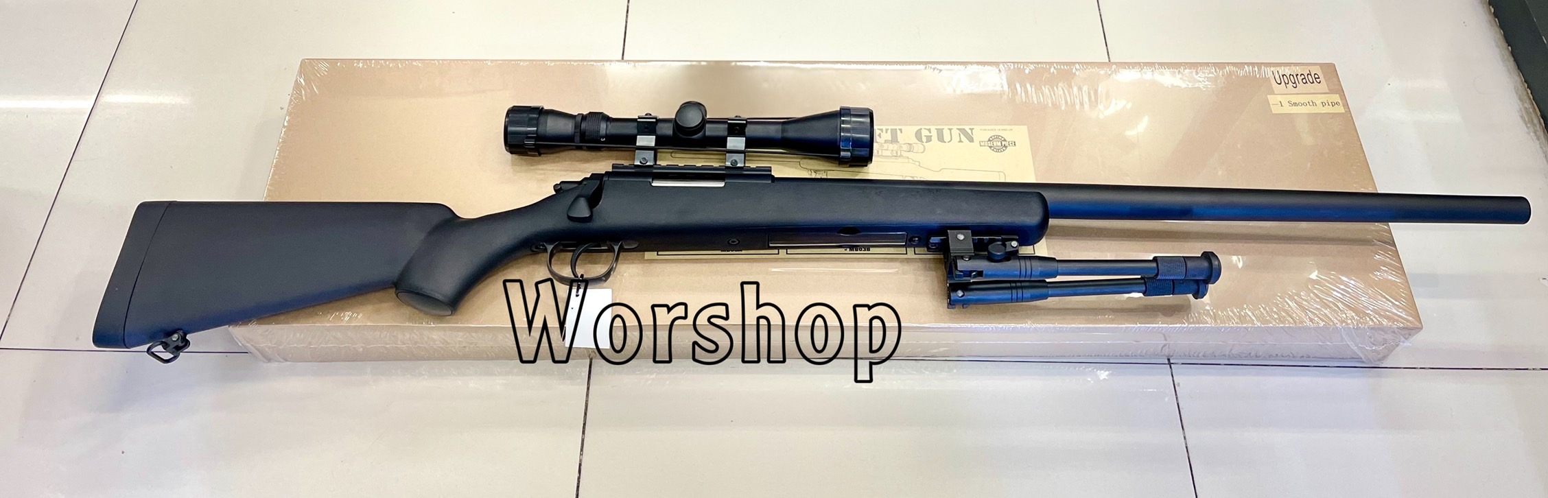 ปืนบีบีกัน ปืนยาว ปืนสไนเปอร์WELL MB03D VSR-10 สีดำ อัปเกรด 2022 กล้อง ...