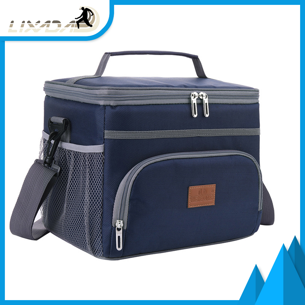 16L Big Capacity Leak Proof Lunch Bag Thermal Large Picnic Cool and Warm Insulated Pack Outdoor Food and Beverage Storage Shoulder Bag