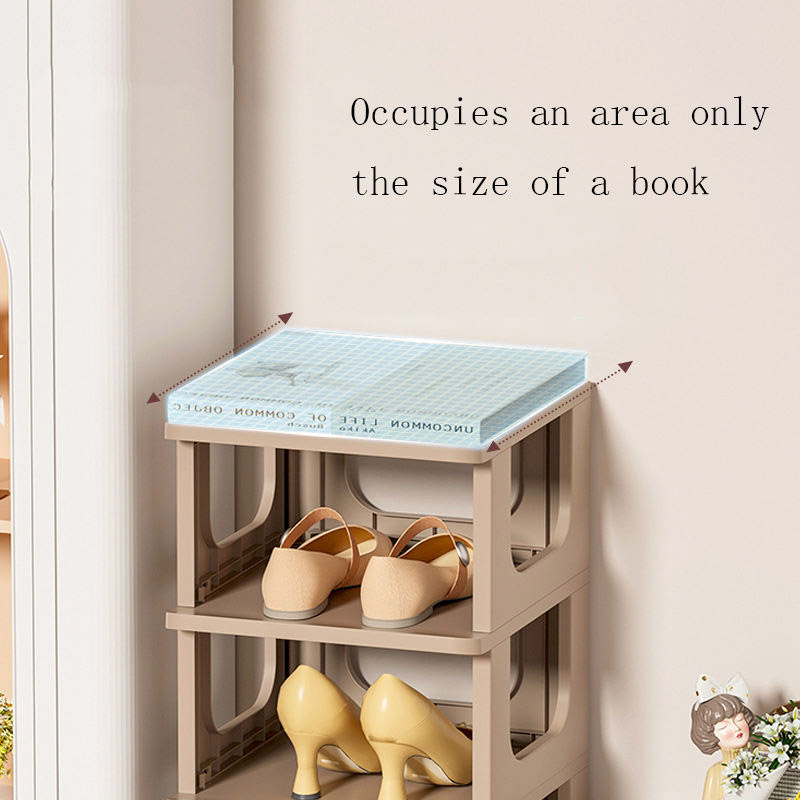 XINLANYASHE shoe box storage drawer Clothes storage drawers, shoe boxes, boxes, plastic boxes, storage boxes, storage cabinets, plastic boxes, storage boxes, storage cabinets Household Laminated Shoe Box multi-tiered bookshelf Dessert storage cabinet chil
