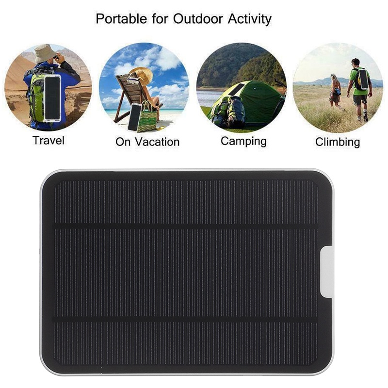 50W Micro Waterproof Solar Panel for Security Camera Outdoor Solar Power Charger with 3m/10Ft 5V USB Charging Cable
