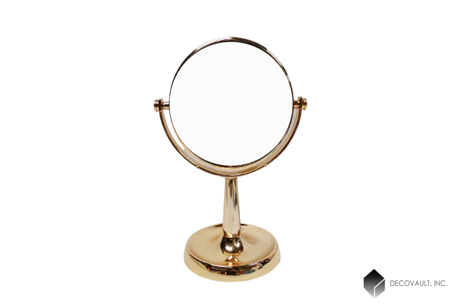 Gold Table Mirror Adjustable Flexible Normal & Magnifying Mirror Stand