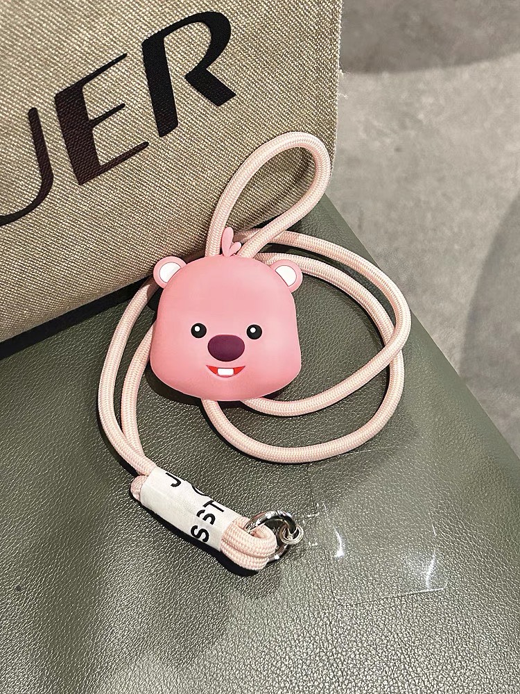 Ốp Lưng Gấu Loopy Silicon Chống Sốc Có Dây Đeo Cho Iphone