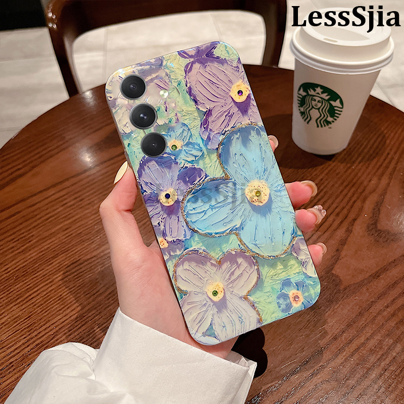 Phone%20Cases%20For%20Samsung%20Galaxy%20A35%20A55%205G%20Back%20Case%20Soft%20Blue-Ray%20Oil%20Painting%20Flowers%20Silicone%20Cases%20for%20Samsung%20Galaxy%20A55%20A35%20Phone%20Casing%20-%20Image%203