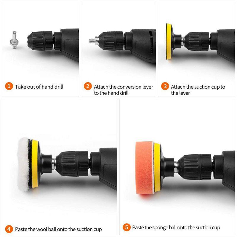 22pcs//Set 3inch Car Foam Drill Polishing Pad Kit High-Quality Buffing Pads Goods