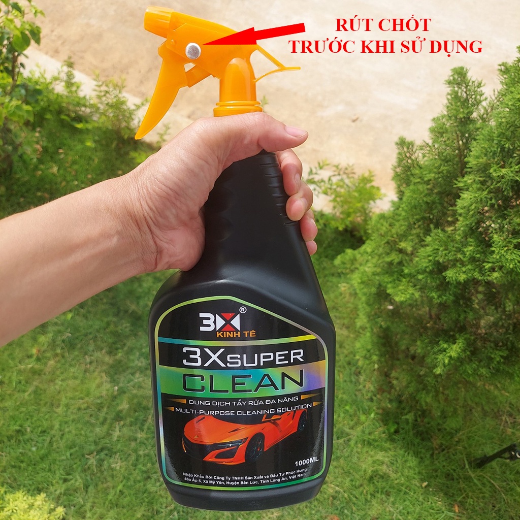 DUNG DỊCH RỬA XE TẨY DẦU MỠ 3X SUPER CLEAN 1000ML
