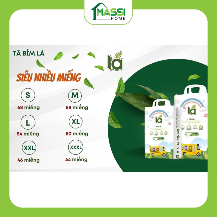 Tã Bỉm Quần Lá Tã Bỉm Quần Siêu Mỏng Siêu Nhẹ 28g (S68,M58,L54,Xl50,XXl46,XXXl44)