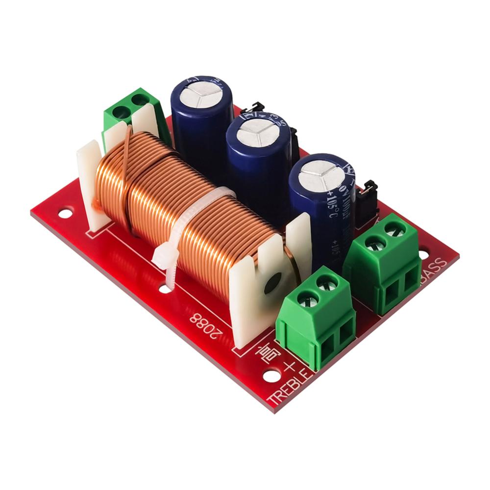 YLY-2088 Speaker Frequency Divider 400W 2 Way Crossover Filters Module Adjustable Full Range Treble Bass Welding Free