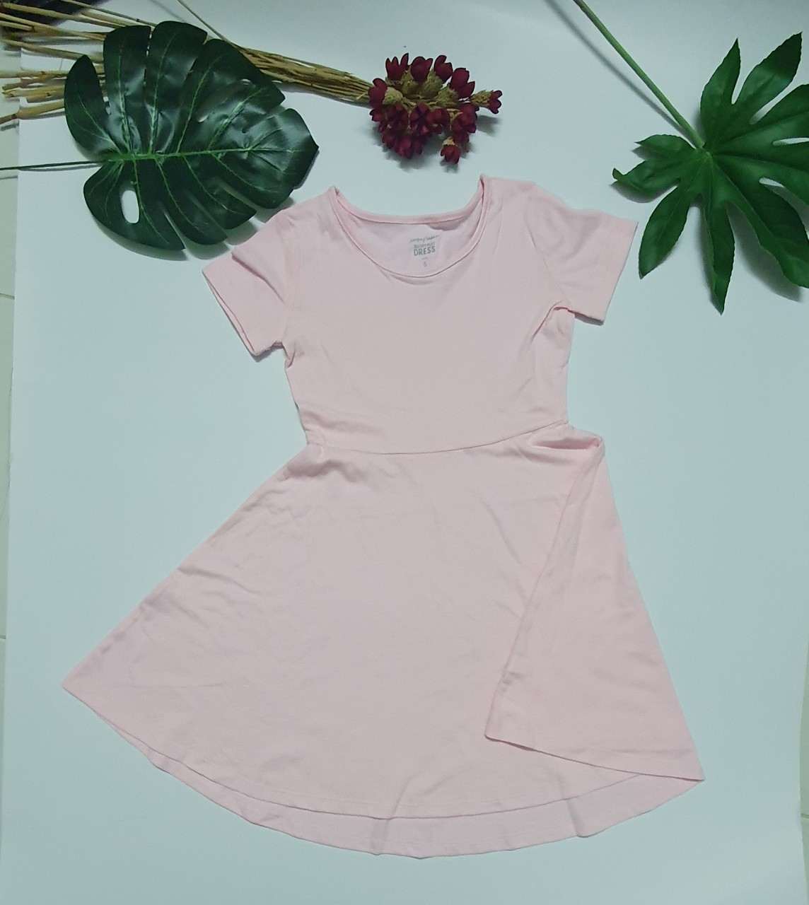 Váy thun xòe bé gái từ 5-7 tuổi (15-22kg)