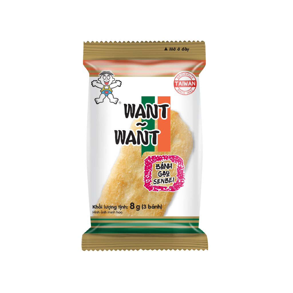 Bánh gạo Senbei want want - Bánh gạo vị nước tương 52g ăn vặt siêu ngon - Tết - đồ ăn vặt