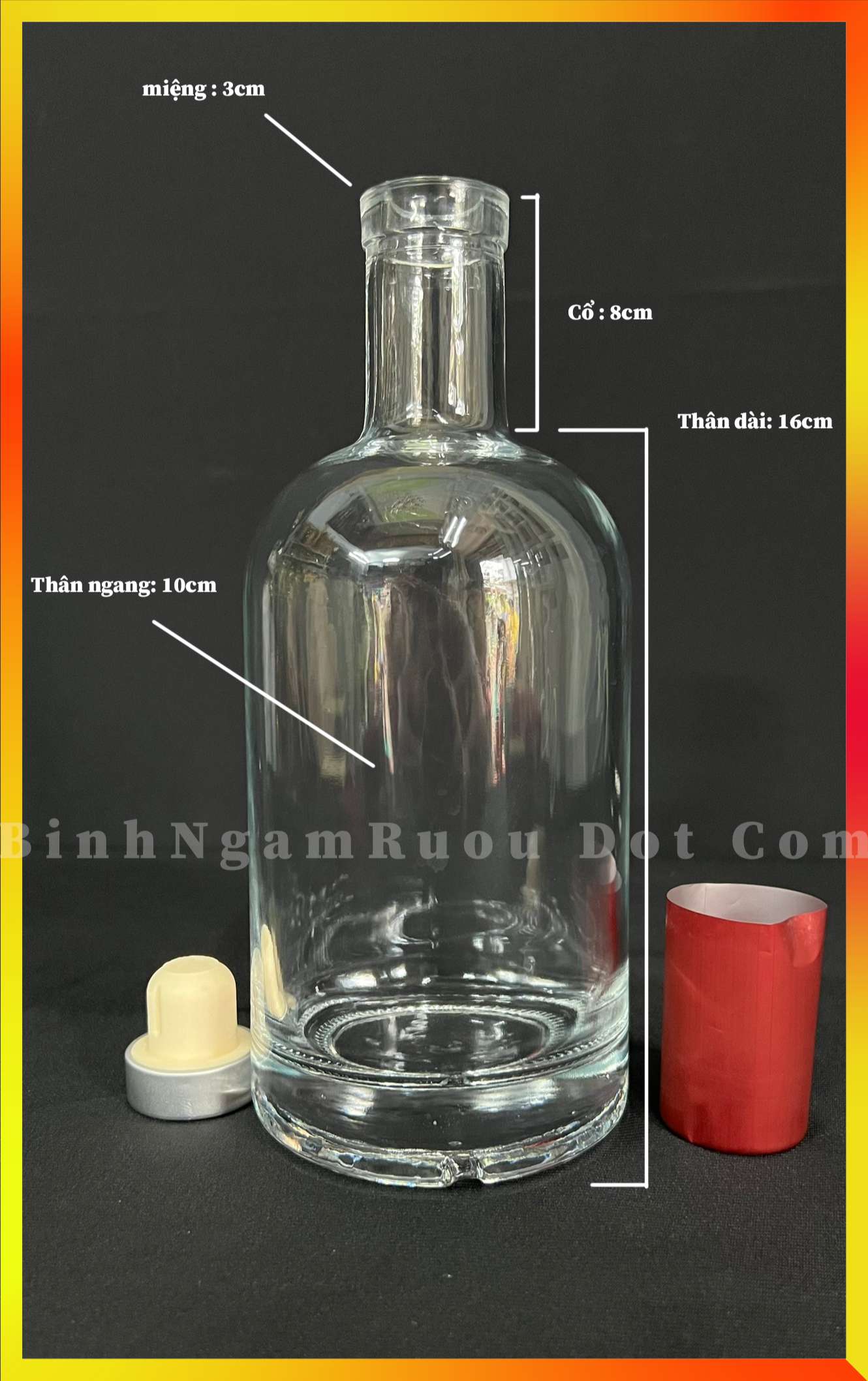 [ GIÁ RẺ HCM ] Chai thủy tinh Voldka 750ml