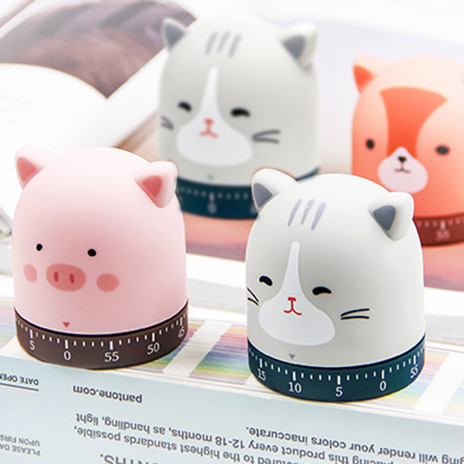 Manual Countdown Timer Mechanical Kitchen Timer Cartoon Mechanical Timer Cute Design Compact Size No Battery Needed Easy Manual Operation Ideal Countdown Timer