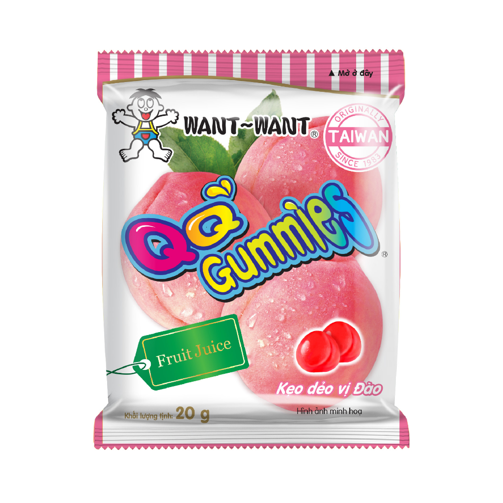 Kẹo dẻo trái cây gói 20g - kẹo dẻo chip chip - kẹo dẻo want want qq gummies - tết - đồ ăn vặt ăn vặt siêu hot