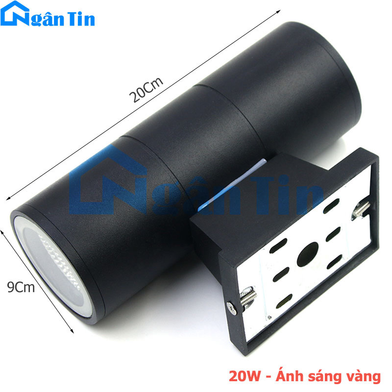Đèn Led treo tường gắn tường trong nhà ngoài trời hắt tường Led 20W 220V VNT3502 Ngân Tin
