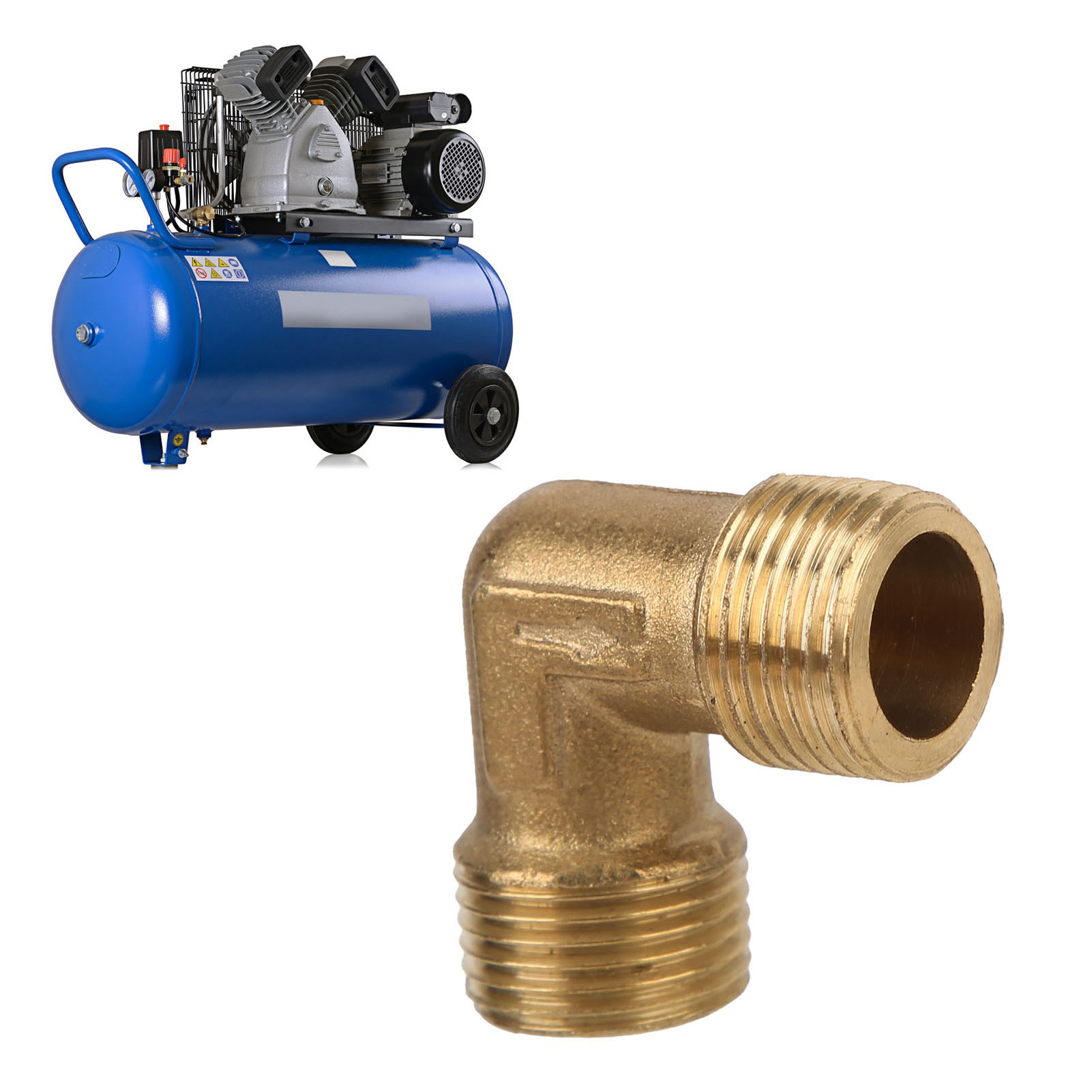 Right Angle Pipe Joint Durable Stable G3/8 Air Pump Connection Elbow Right Angle Brass Tightness for Elbow Connection for Various Air Media