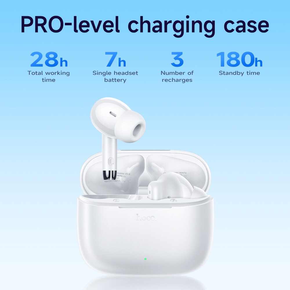 Hoco EQ2 TWS Wireless Earphones Bluetooth 5.3 Earbuds In-ear Headset Built-In Microphone Touch Control Super Bass Earphone. 
