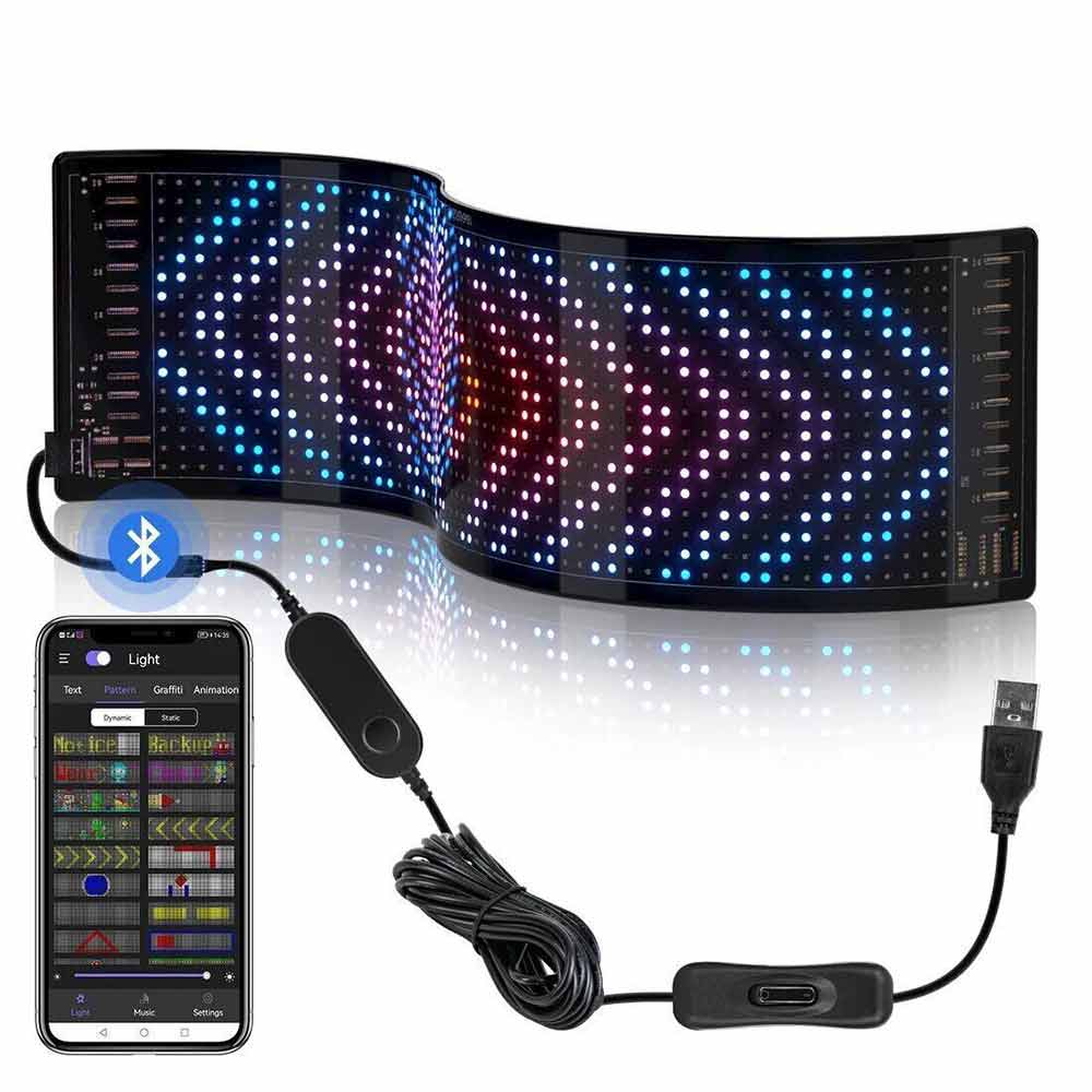 LED Matrix Pixel Panel Bluetooth App adressierbar RGB-Muster Animation Display LED Strip Lighting