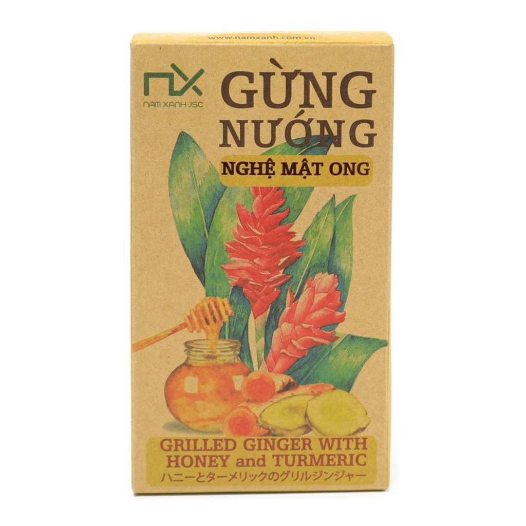 Gừng nướng nghệ mật ong, grilled ginger with honey & turmeric - nam xanh