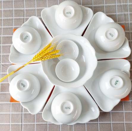 Bộ bát đĩa mặt trời trắng tinh