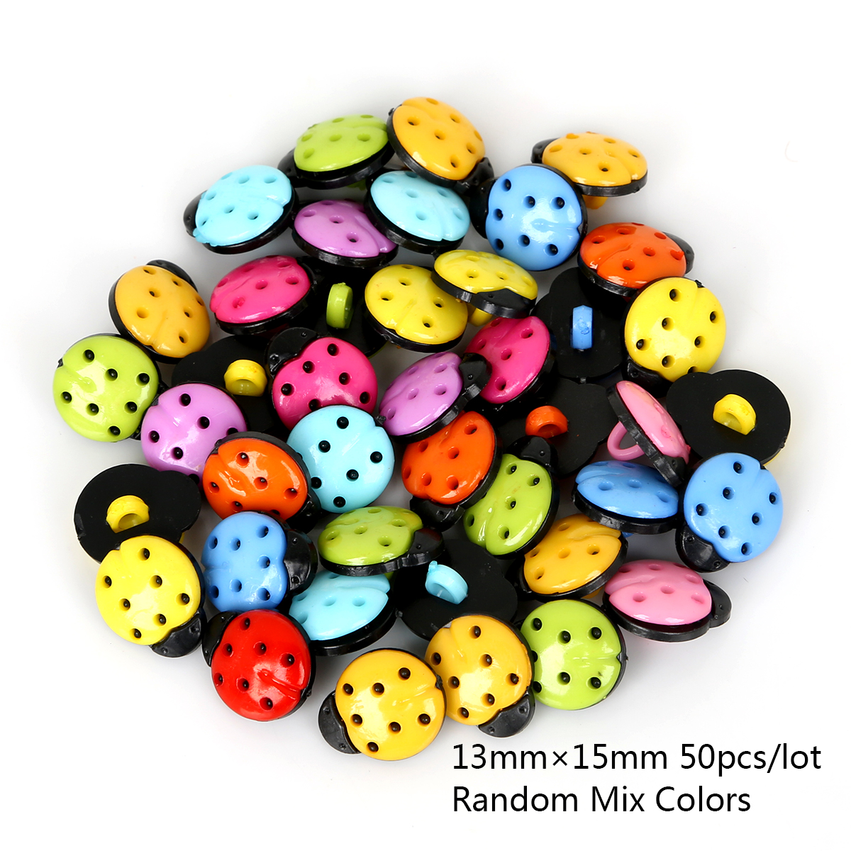 50Pcs Mixed Color Round Plastic Button For Children Scrapbooking Decoration Clothes Sewing Buttons Accessory