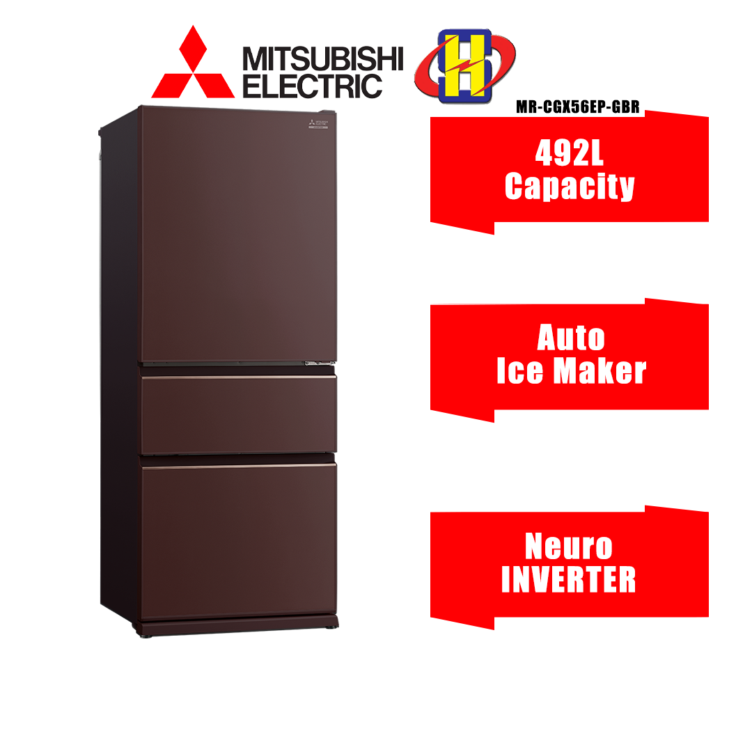 mitsubishi fridge 492l