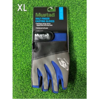 Mustad Pro Wear Half Finger Casting Fishing Gloves (Ref: GL004