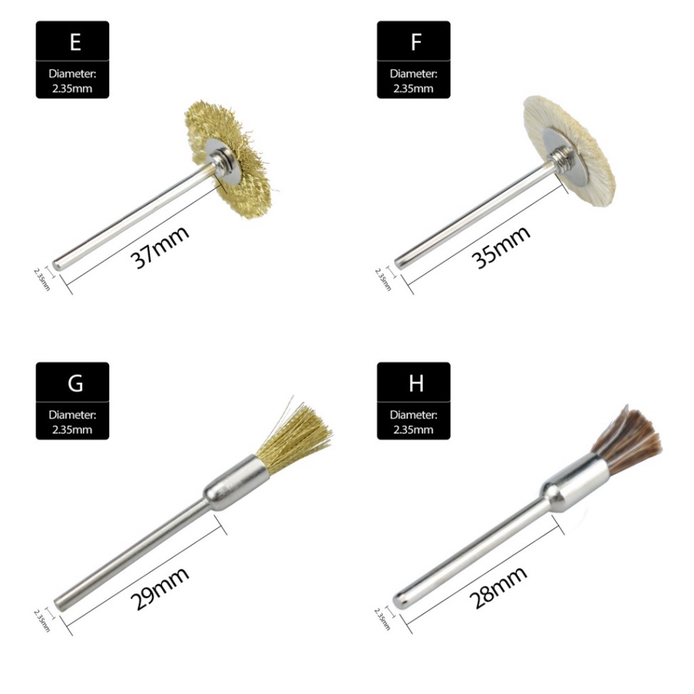 Bộ 10 Đầu Bàn Chải Đánh Bóng Răng 2.35mm