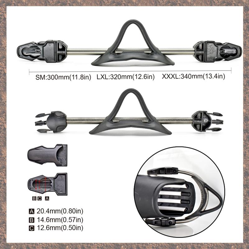(TQHJ) Diving Fin Spring Heel Strap with Quick Release Buckles Quick Release Buckles for Outdoor Diving