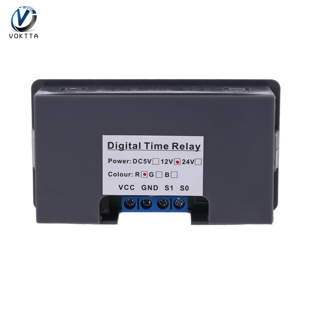 VOKTTA Rơle tác dụng chậm mô-đun 5V 12V 24V Rơle hẹn giờ 0.01S-999min Hẹn Giờ Kỹ Thuật Số chu kỳ chậm trễ mô-đun chuyển đổi AC 220V Power-off điều khiển