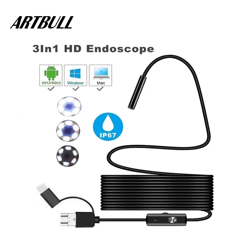 NEW 【Too much love!】Endoscope Camera USB Type-c USB for 3-in-1 Computer ...