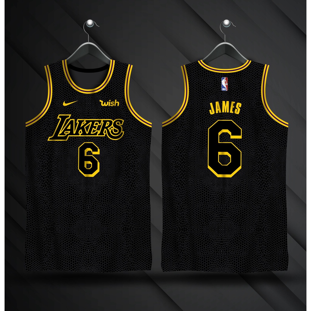 Los Angeles Lakers WISH LeBron James #6 Jersey, BLACK, WHITE, YELLOW,  VIOLET, Full Sublimation