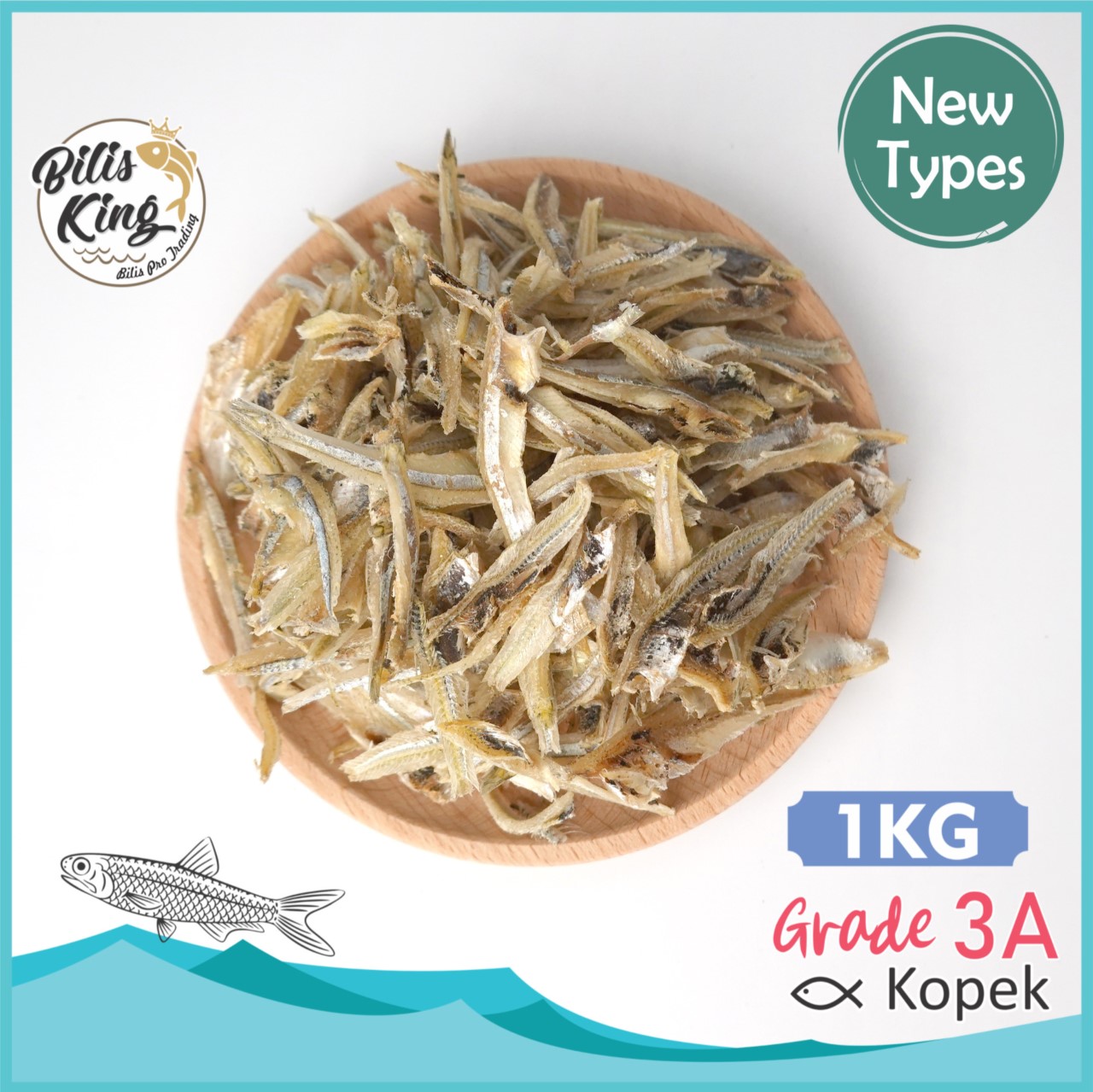 Bilis King Ikan Bilis Mata Biru Peeled Grade 3a  Bilis Kopek (1kg) 