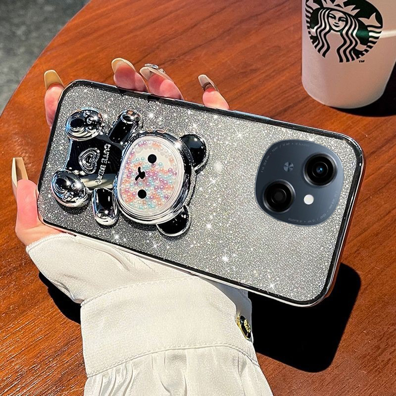 New%20Phone%20case%20Tecno%20Spark%2040C%20Back%20cover%20with%20Gradient%203D%20Bear%20Folding%20Stand%20Bracket%20Luxury%20Slim%20Plating%20Glitter%20Girls%20For%20Tecno%20Spark40%20C%2040Pro%20case%20-%20Image%204