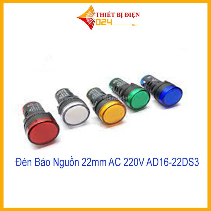 Đèn báo nguồn 22mm ac 220v ad16-22ds3