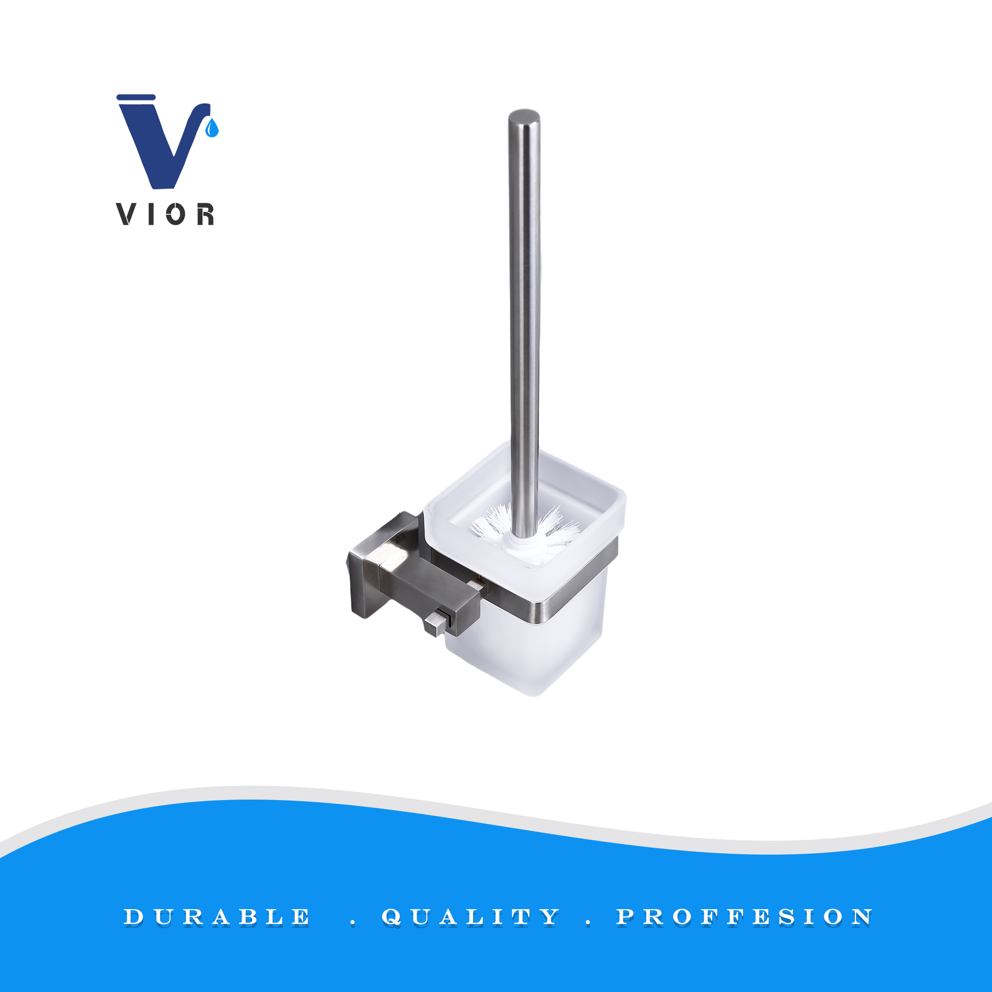 Stainless Steel 304 Wall Mounted Bathroom Toilet Brush Set (VIOR) Lazada