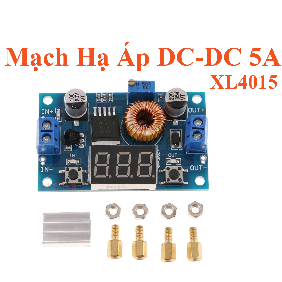 Mạch Hạ Áp, Giảm Áp DC 5A XL4015 | XL4015E có Led hiển thị điện áp